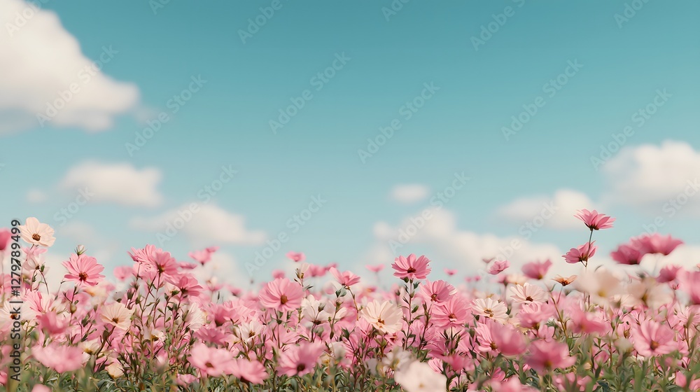 Vibrant spring blooms in a serene landscape nature photography colorful environment bright sky perspective Vibrant spring blooms in a serene landscape nature photography colorful environment bright sky perspective