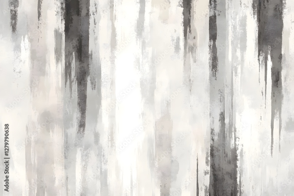 Obraz premium Brushed Aluminum Surface with Abstract Paint Strokes in Muted Earth Tones and Metallic Sheen