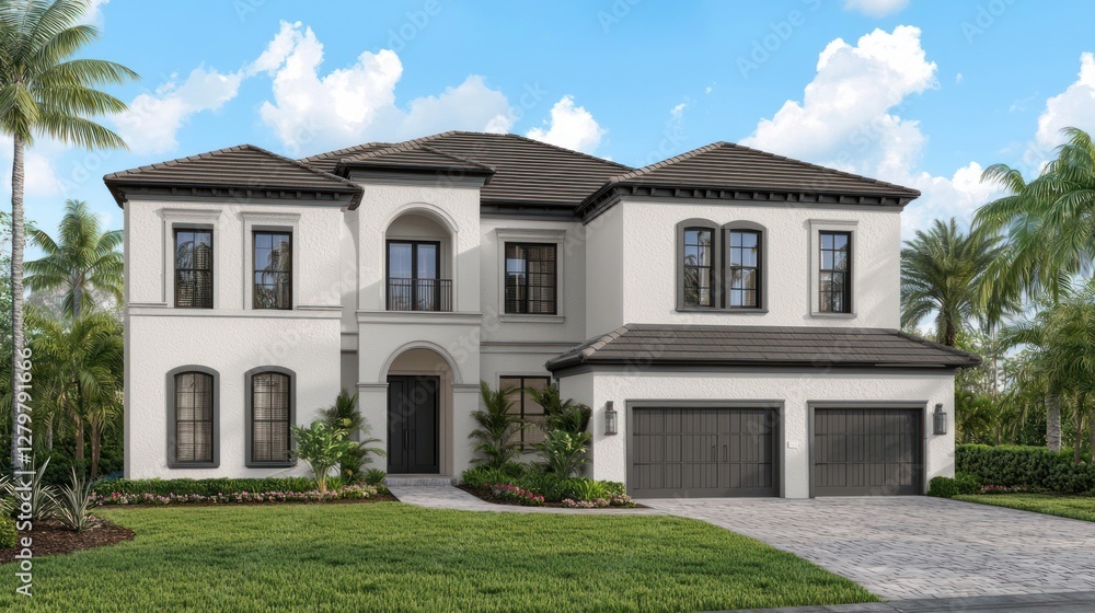Luxury Two-Story Mansion with a Two-Car Garage Luxury Two-Story Mansion with a Two-Car Garage