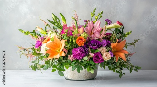 Wallpaper Mural Bouquet of beautiful summer flowers. Floral decor.  Torontodigital.ca