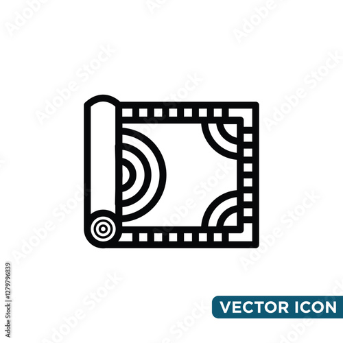 Simple Carpet Icon Design Template 