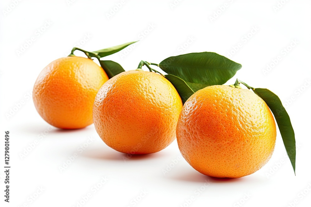 Sharp Image of Sweet Tangerines Fresh From the Farm Isolated on White Background Sharp Image of Sweet Tangerines Fresh From the Farm Isolated on White Background