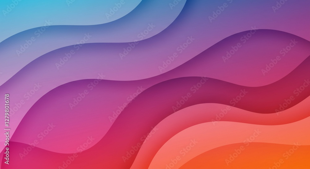 Abstract Colorful Wave Background Vibrant Gradient Layers of Pink Purple Orange Blue Hues Abstract Colorful Wave Background Vibrant Gradient Layers of Pink Purple Orange Blue Hues