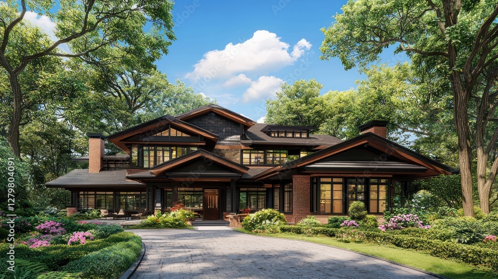 Luxury Craftsman Style Home in Wooded Setting Luxury Craftsman Style Home in Wooded Setting