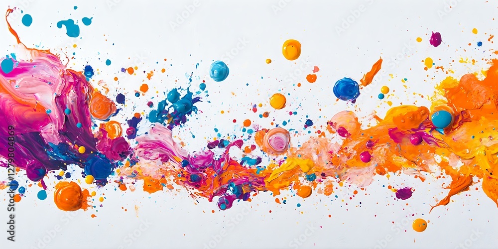 Obraz premium Abstract Paint Splatter Art (5)