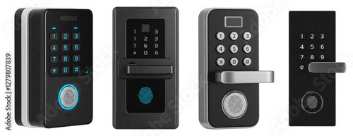 set of code electronic locks on the door
