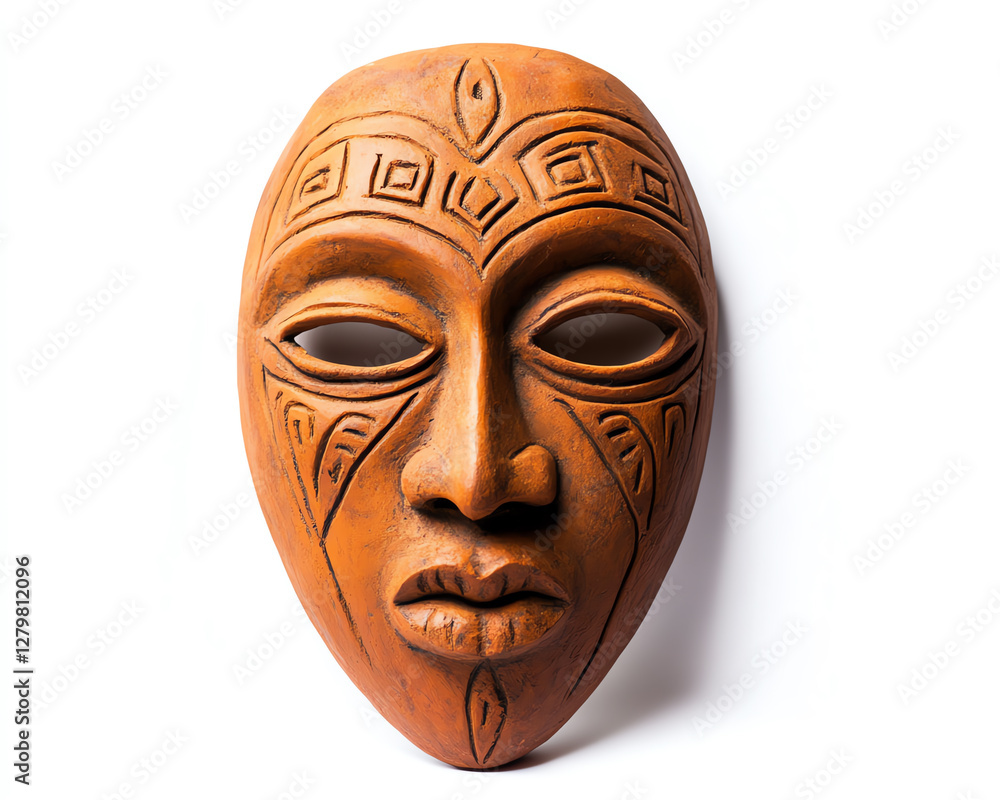 Unique handcrafted cultural mask showcasing intricate patterns and deep expressions. Unique handcrafted cultural mask showcasing intricate patterns and deep expressions.