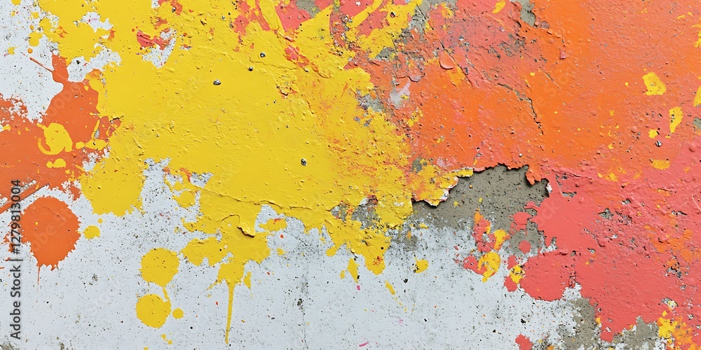 Colorful splattered concrete wall texture Colorful splattered concrete wall texture