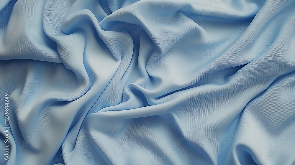 Light blue fabric folds, texture, draping Light blue fabric folds, texture, draping