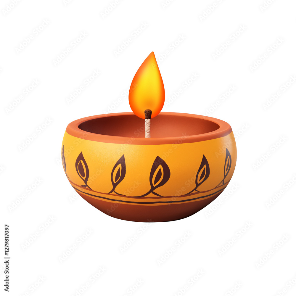 Golden Ember: Capturing the spiritual essence with a meticulously crafted lit diya, rendered in vibrant detail. A symbol of light and hope. Golden Ember: Capturing the spiritual essence with a meticulously crafted lit diya, rendered in vibrant detail. A symbol of light and hope.