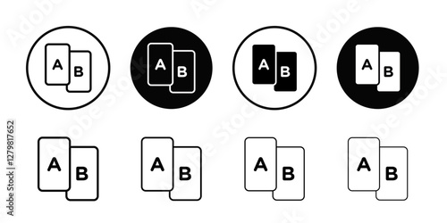 A B test icon Thin line flat illustration