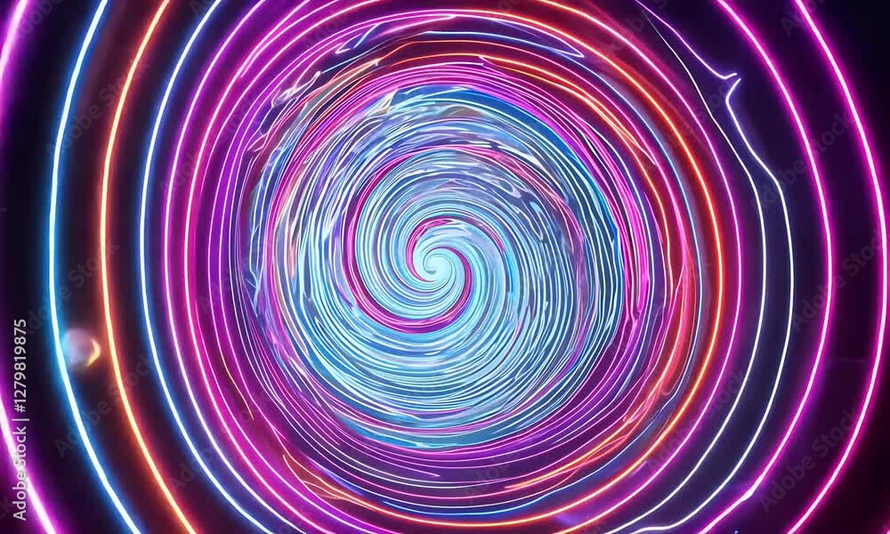 Neon Lights Abstract Background Animation | Psychedelic Neon Lights Abstract Background Animation | Psychedelic