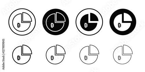Dividend icon Thin line flat illustration