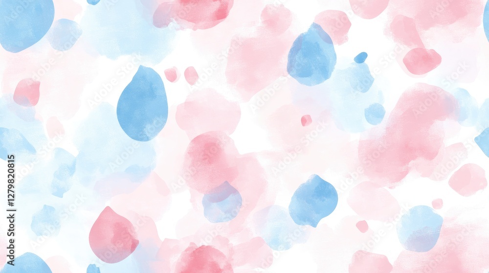This seamless spring pattern showcases a blend of pastel petals and watercolor spots, perfect for textiles, wallpaper, and seasonal decor in spring and summer This seamless spring pattern showcases a blend of pastel petals and watercolor spots, perfect for textiles, wallpaper, and seasonal decor in spring and summer