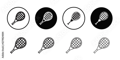 Tennis icon Thin line flat illustration