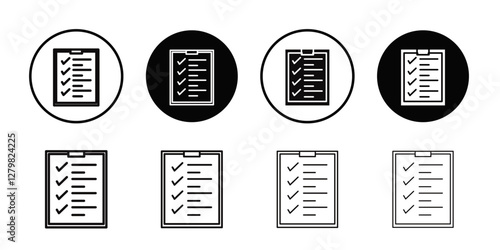 Todo list icon Thin line flat illustration