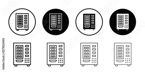 Vending machine icon Thin line flat illustration