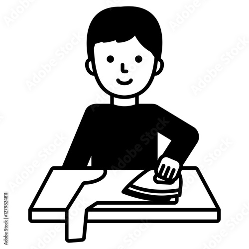 다림질 하는 사람 아이콘