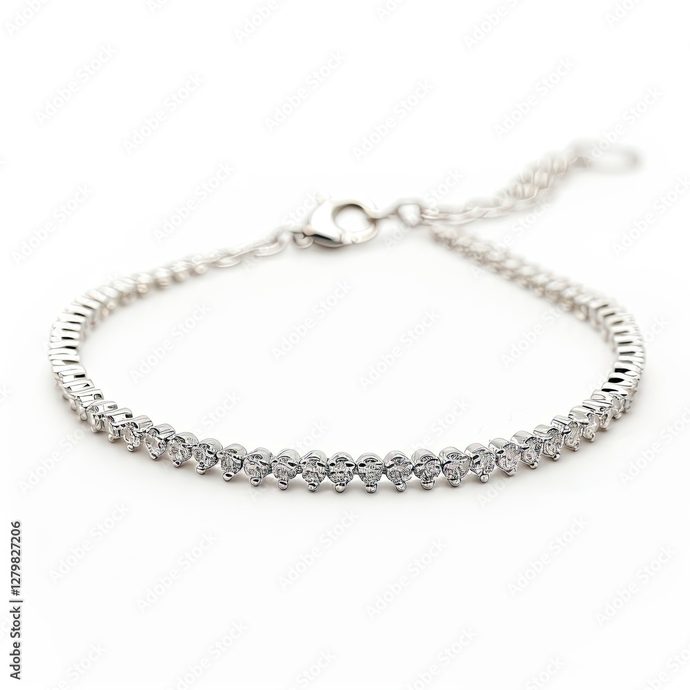 Flawless Visual of a Photo Bracelet, Isolated on a White Background Flawless Visual of a Photo Bracelet, Isolated on a White Background