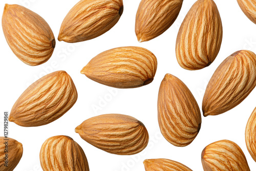 Wallpaper Mural Close up of almonds with a white background, isolated Torontodigital.ca