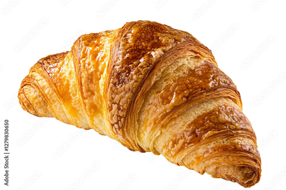 Croissant is sitting on a white background, isolated Croissant is sitting on a white background, isolated