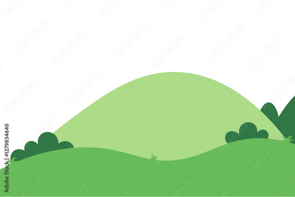 Obraz premium Green Landscape Element Hills