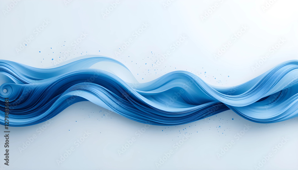 Fototapeta premium abstract blue wave background