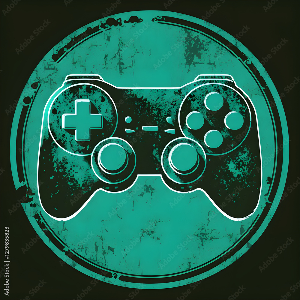 Fototapeta premium Grunge Gaming Controller Design