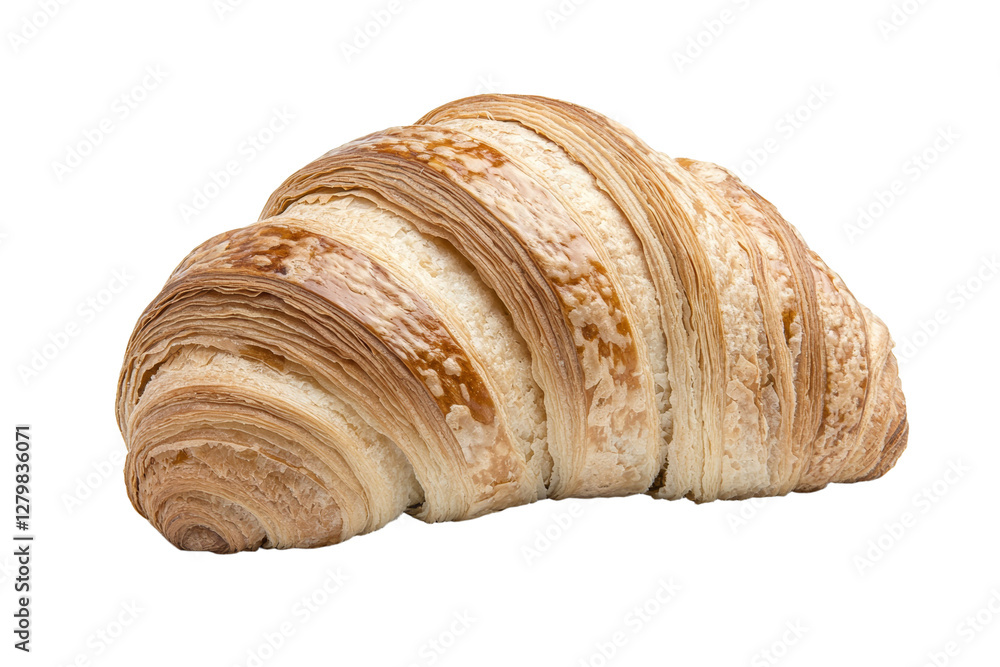 Croissant is sitting on a white background, isolated Croissant is sitting on a white background, isolated