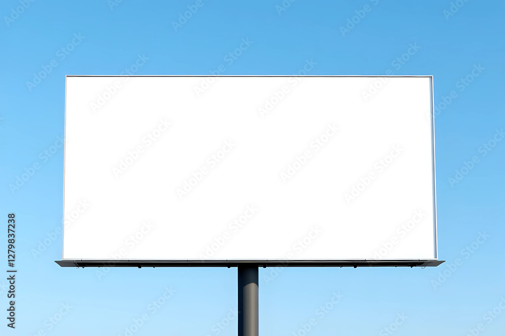 Blank billboard ready for new advertisement and blue sky. Blank billboard ready for new advertisement and blue sky.