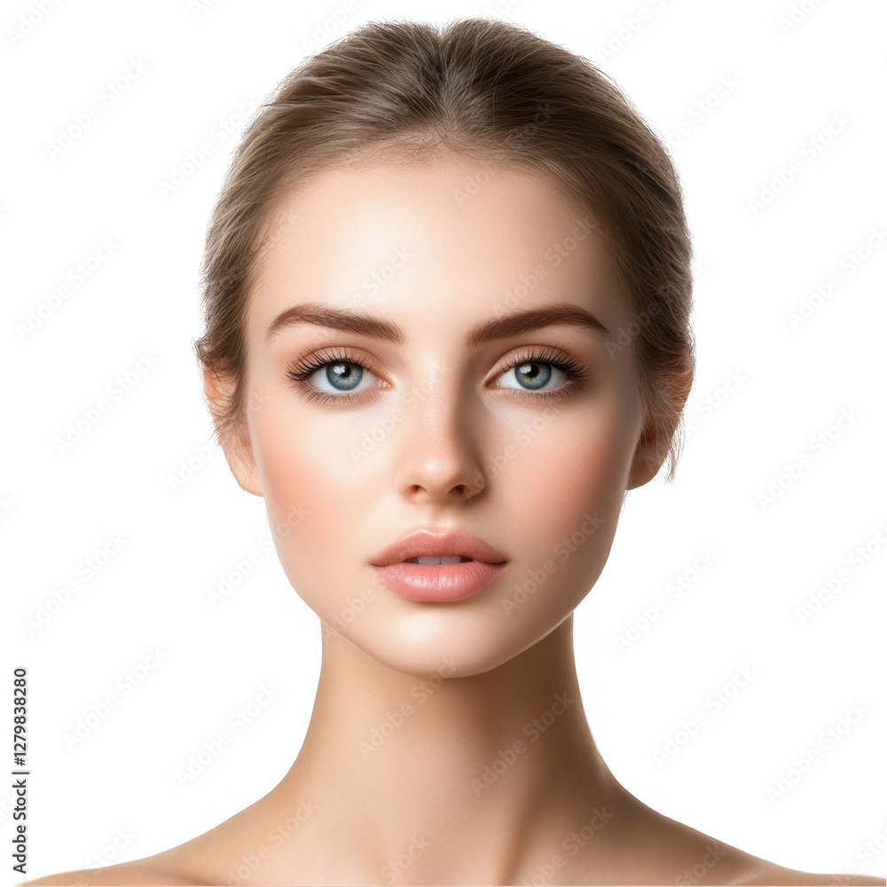 Stunning Portrait of a Young Woman with Natural Beauty and Grace Stunning Portrait of a Young Woman with Natural Beauty and Grace