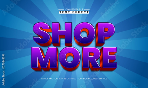 shop more editable text effect with a sale and discount text style