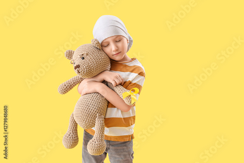 Cute little boy after chemo...