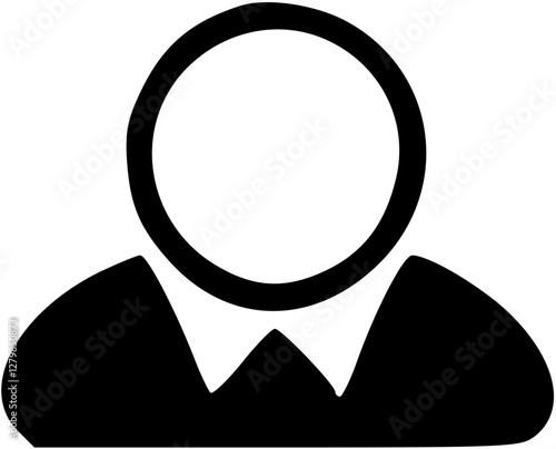 단순한 검정색 일상 아이콘 일러스트