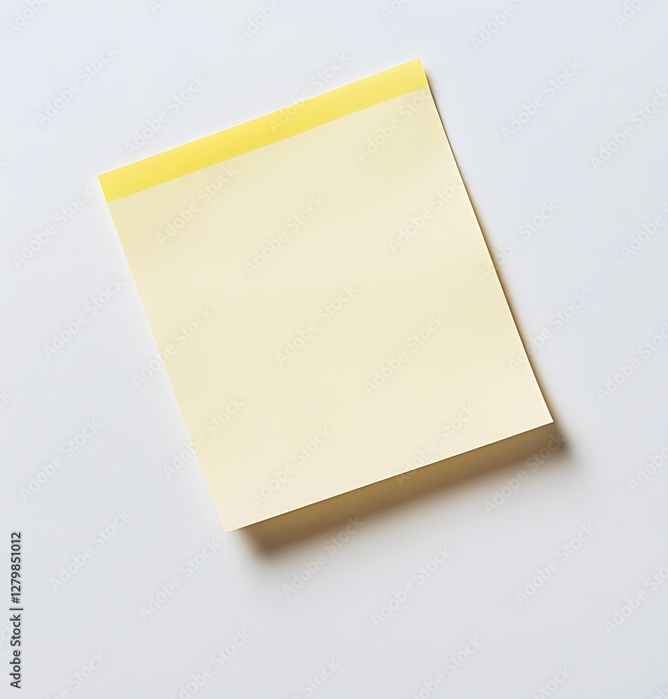 Sticky note with on a white background, Generative AI Sticky note with on a white background, Generative AI