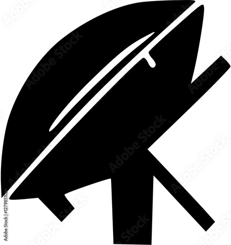 단순한 검정색 일상 아이콘 일러스트