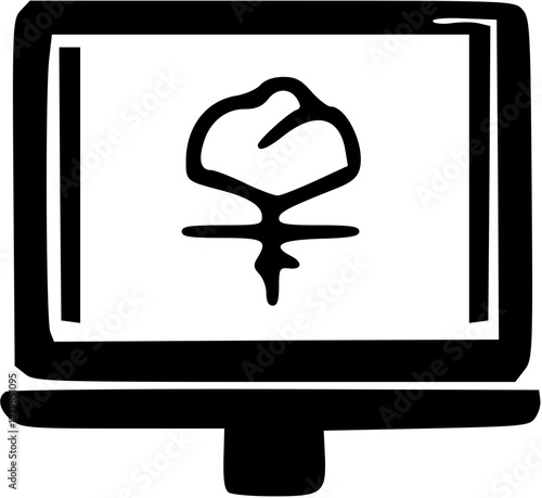 단순한 검정색 일상 아이콘 일러스트