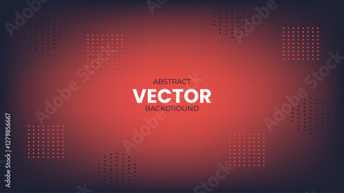 Abstract Vector Background with Geometric Shapes in Warm Colors