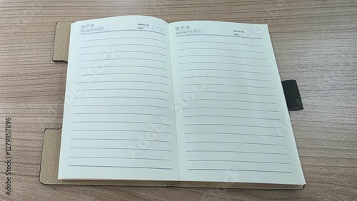 open blank notebook