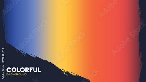 Abstract Vector Background with Geometric Shapes in Warm Colors