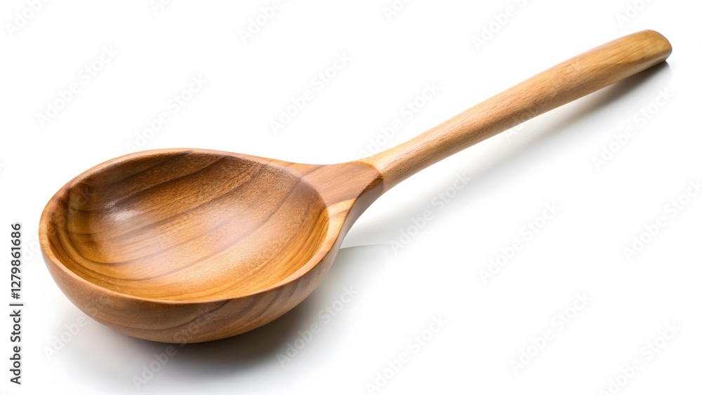 Wooden Ladle on White Background Wooden Ladle on White Background