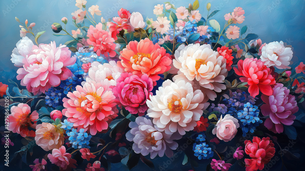 Charming bouquet of delicate flowers, perfect for any occasion or celebration Charming bouquet of delicate flowers, perfect for any occasion or celebration