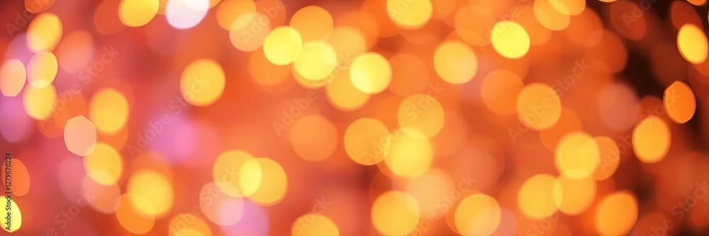 Obraz premium Shimmering golden background with mesmerizing light bokeh effects, abstract, illumination, bright