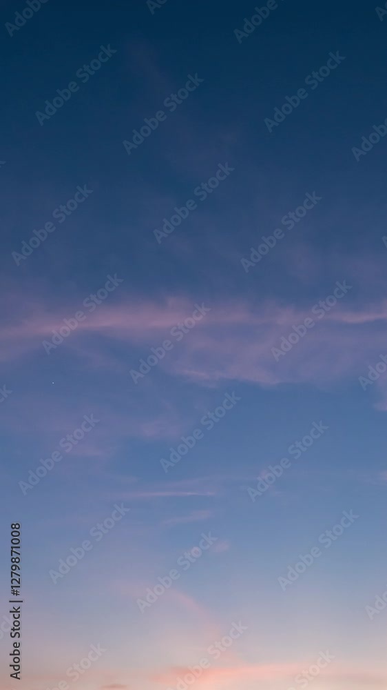 Twilight and dawn sky with cumulus cloud time lapse in an evening 4k footage.
