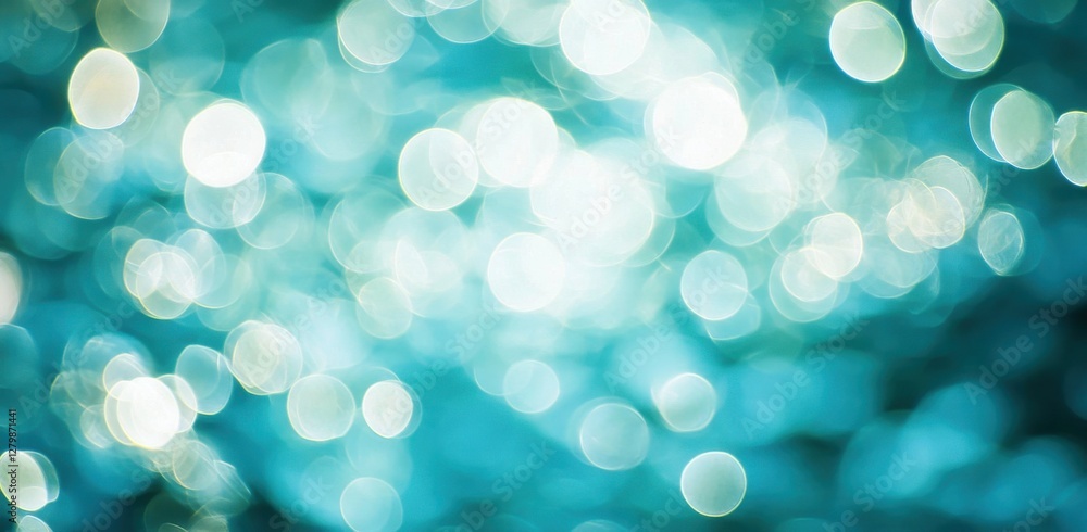 Fototapeta premium Stunning Abstract Water Background with Soft Bokeh Effect Featuring Vivid Blue and Turquoise Tones Ideal for Relaxation and Serenity in Design Projects