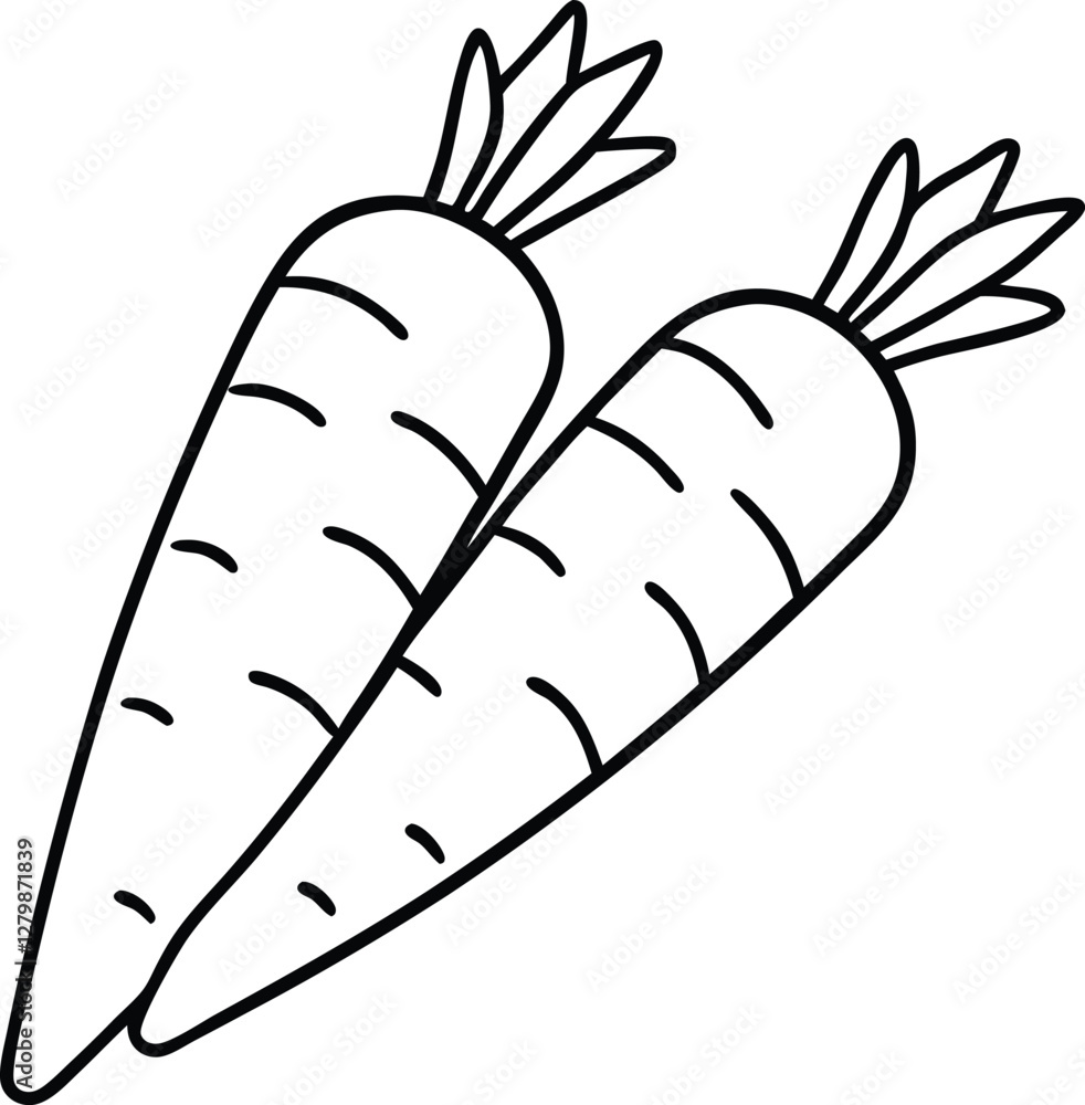 Carrot fresh vegetable vector art illustration Carrot fresh vegetable vector art illustration