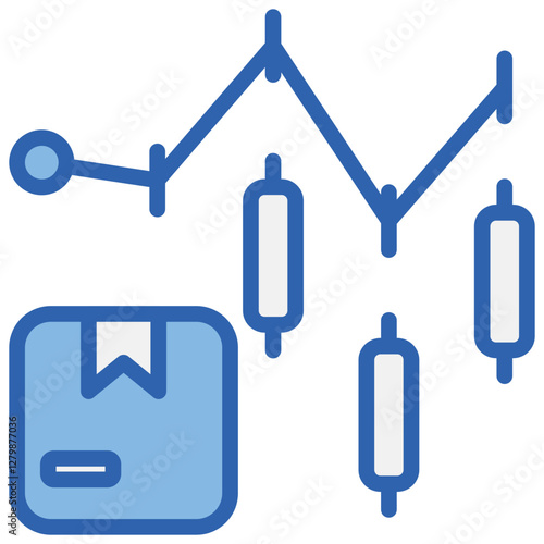 Trade Blue White Icon
