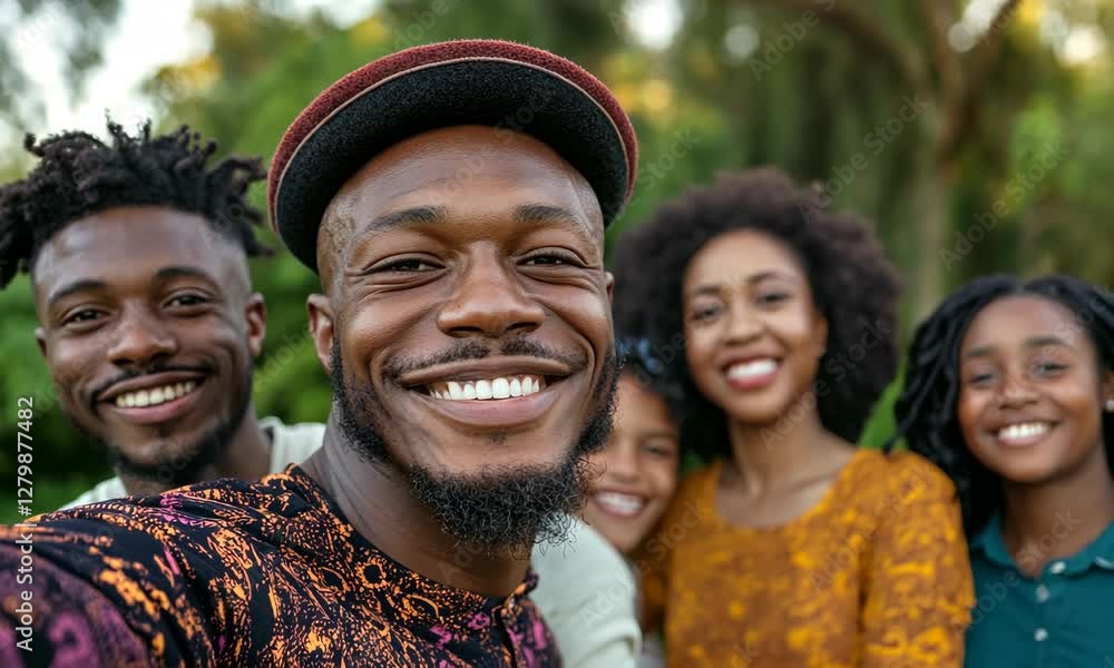 A vibrant group of friends poses for a cheerful selfie, capturing the essence of togetherness, joy, and the bonds formed in life's special moments shared outdoors. A vibrant group of friends poses for a cheerful selfie, capturing the essence of togetherness, joy, and the bonds formed in life's special moments shared outdoors.