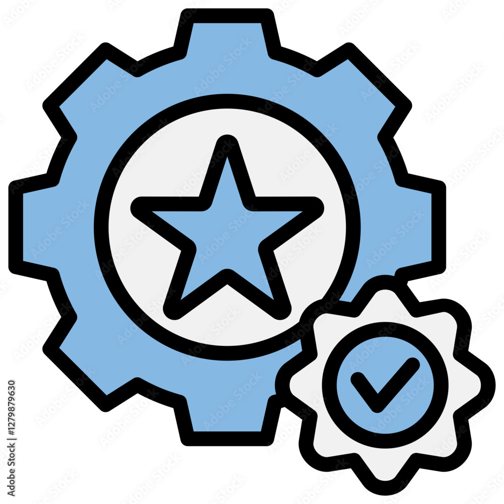 Expertise Recognition Blue Black Icon Expertise Recognition Blue Black Icon