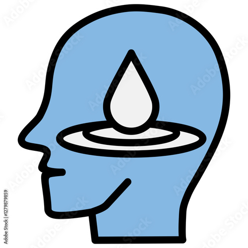 Concentration Blue Black Icon